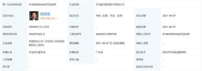 投资30亿！华为成立数字能源技术公司，聚焦机电耦合系统研发